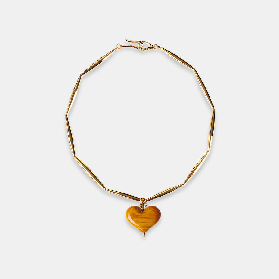 Cuore Necklace - Mustard
