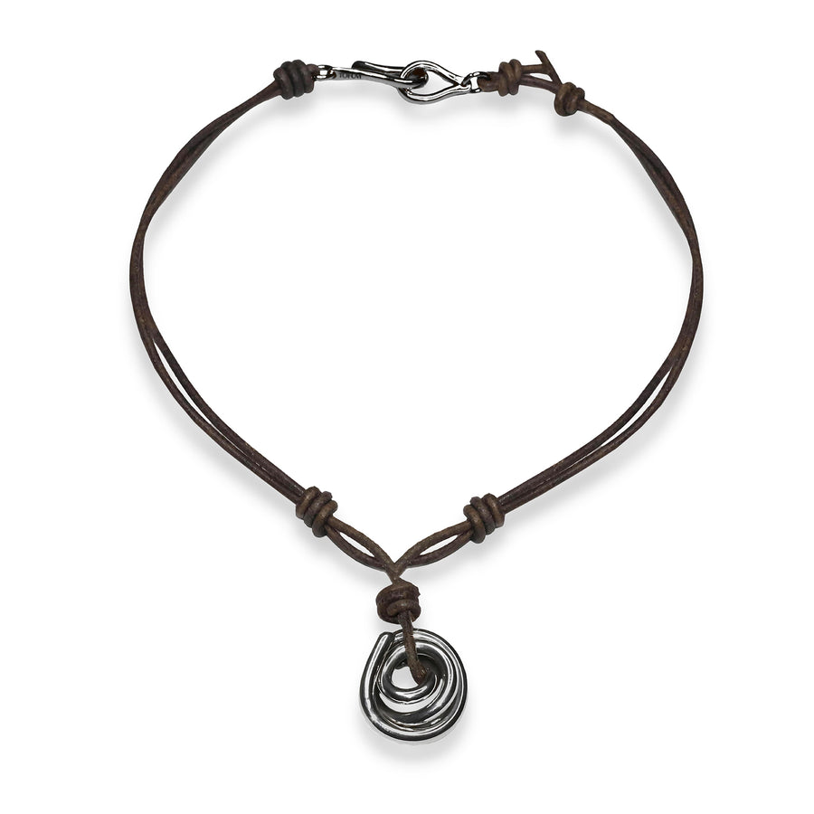 Nomad Leather Knot Necklace