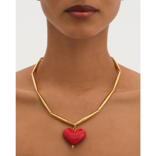 Cuore Necklace - Burgundy