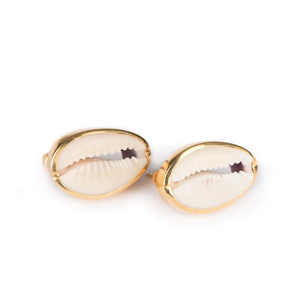 Hum Shell Concha Large Puka Earrings With Natural Shell – Tohum Design