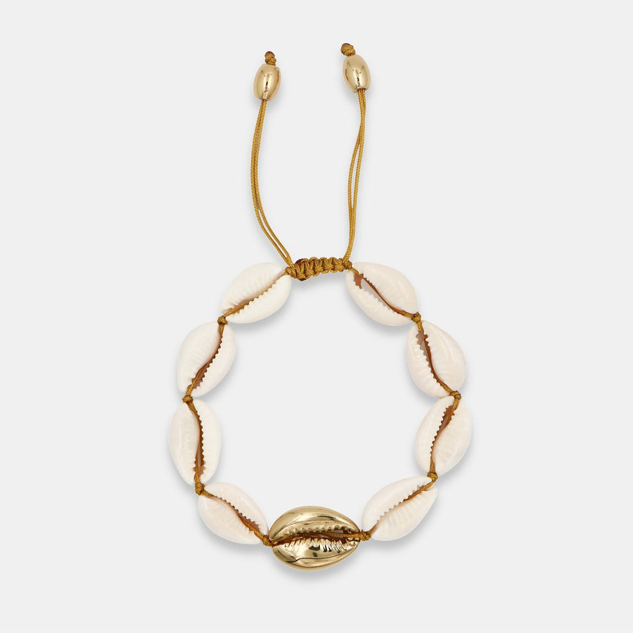 Concha Natural Large Puka Bracelet - Tohum Design