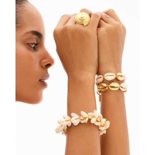 Concha Natural Large Puka Bracelet - Tohum Design