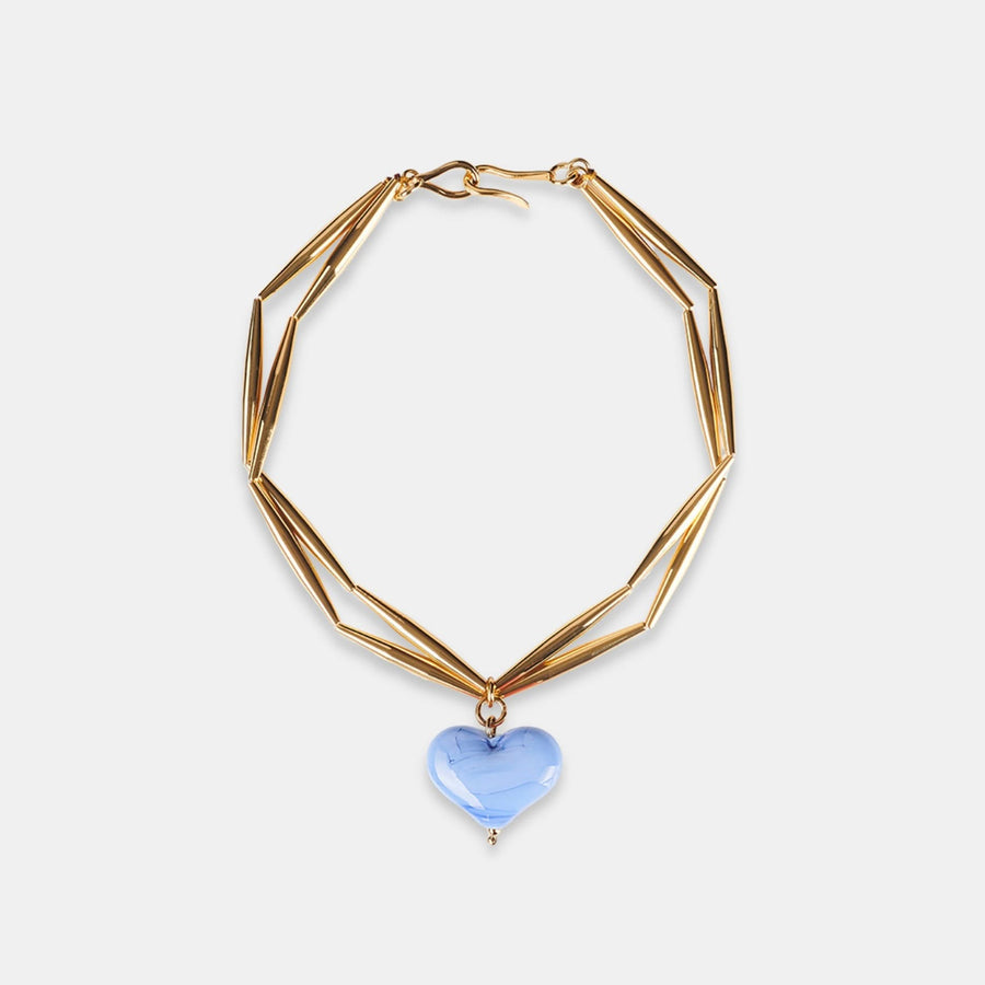 Cuore Duo Necklace - Cornflower - Tohum Design