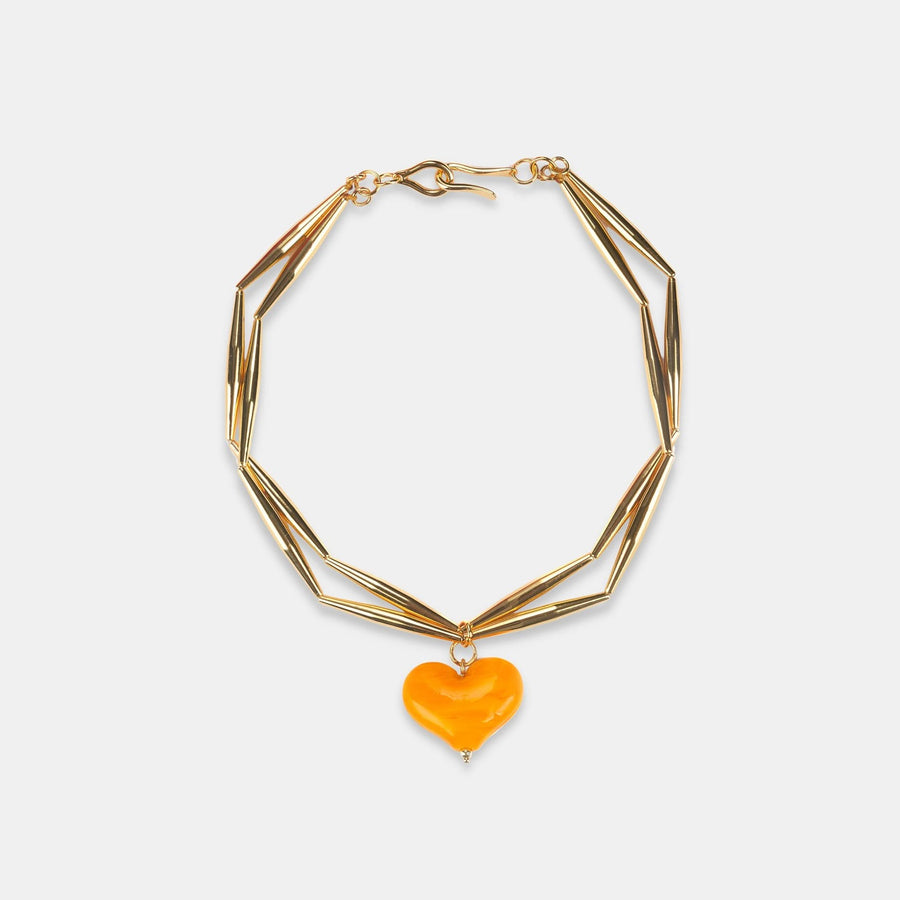 Cuore Duo Necklace - Mandarin - Tohum Design