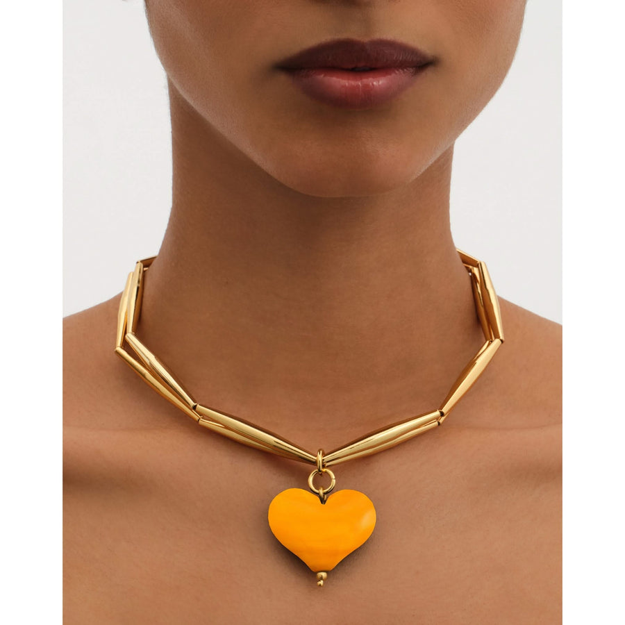 Cuore Duo Necklace - Sunshine - Tohum Design