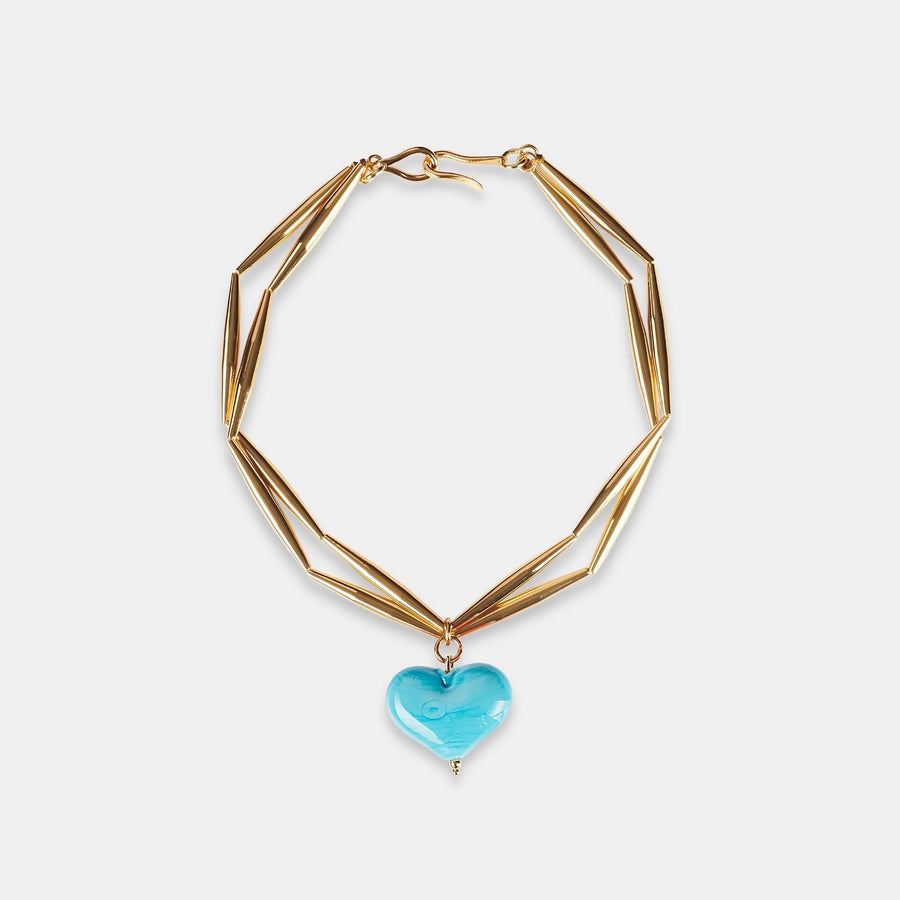 Cuore Duo Necklace - Turquoise - Tohum Design