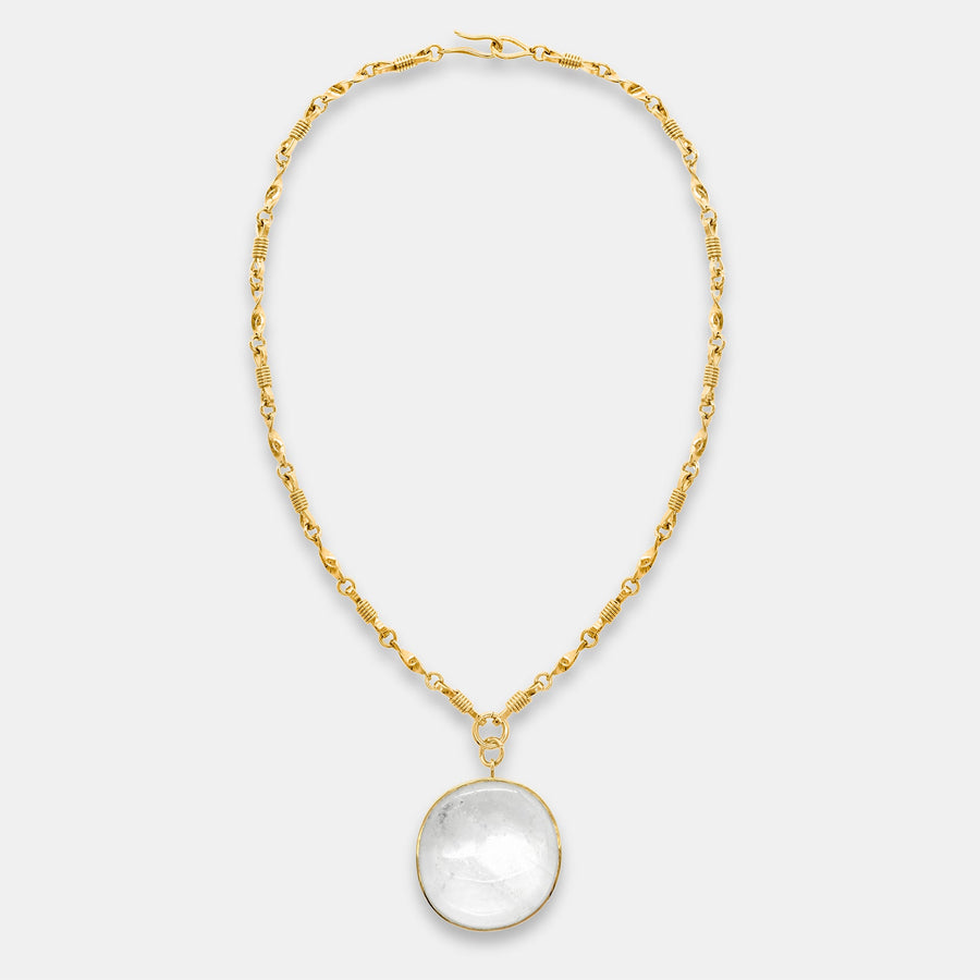 Root Necklace With Rock Crystal Pendant - Tohum Design