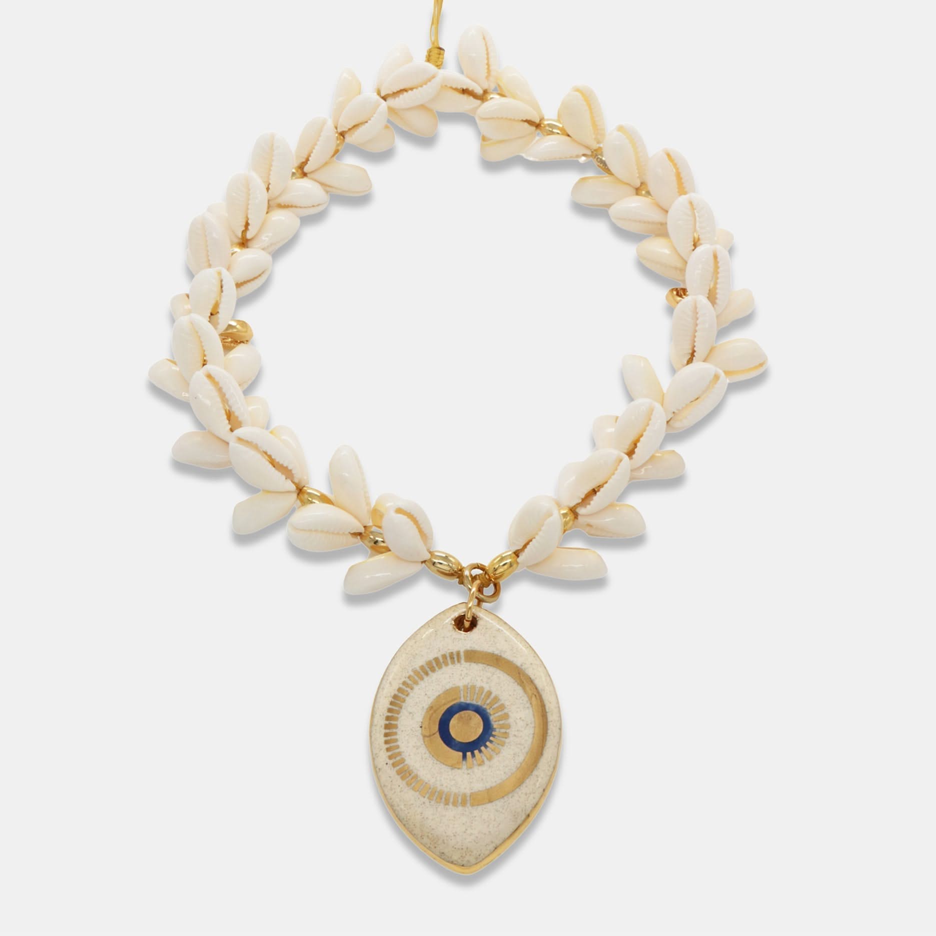Hum Shell TOHUM x Atelier Simi Multi Cowrie Shell Necklace - One Of A Kind ...