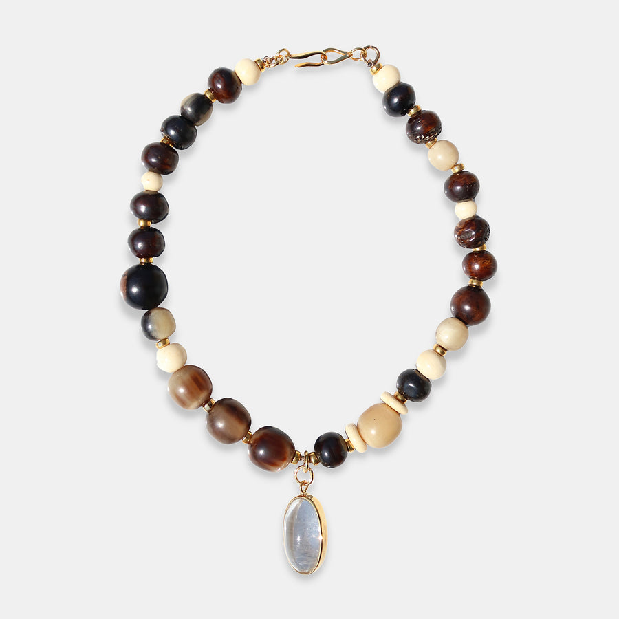 Terra Necklace With Rock Crystal Pendant