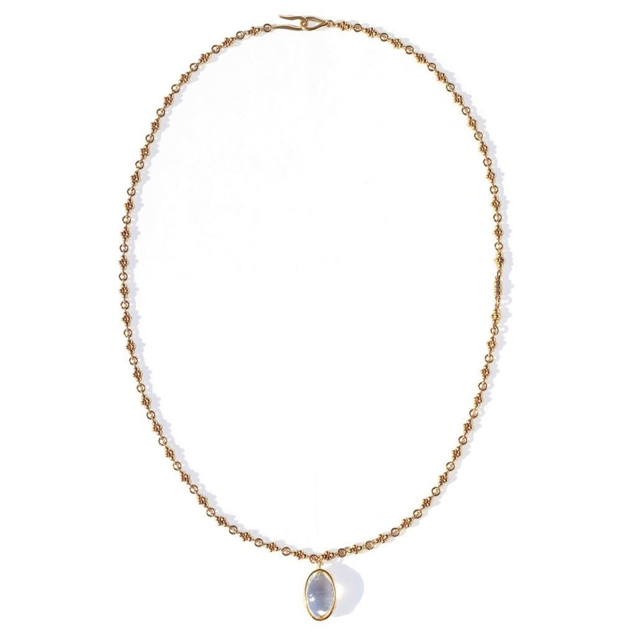 Cycles Necklace With Rock Crystal Pendant - Tohum Design