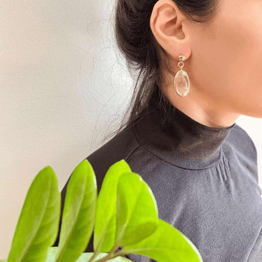 Lumia Rock Crystal Earrings - Tohum Design