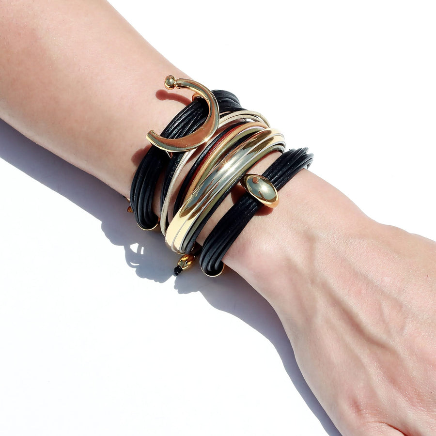 Terra 3 Bracelet Set In Black - Tohum Design