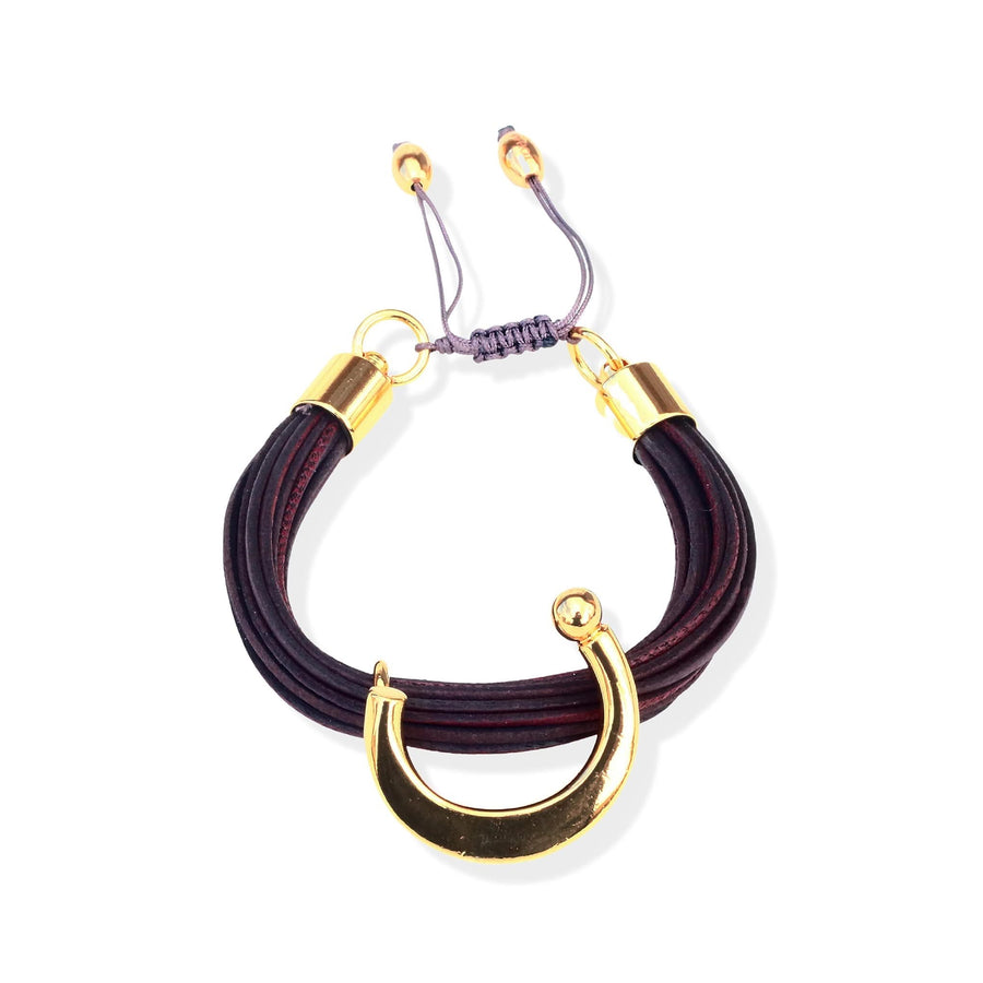 Terra Arun Bracelet In Burgundy - Tohum Design