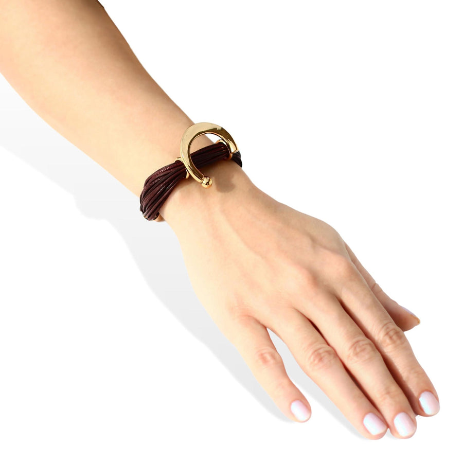 Terra Arun Bracelet In Burgundy - Tohum Design