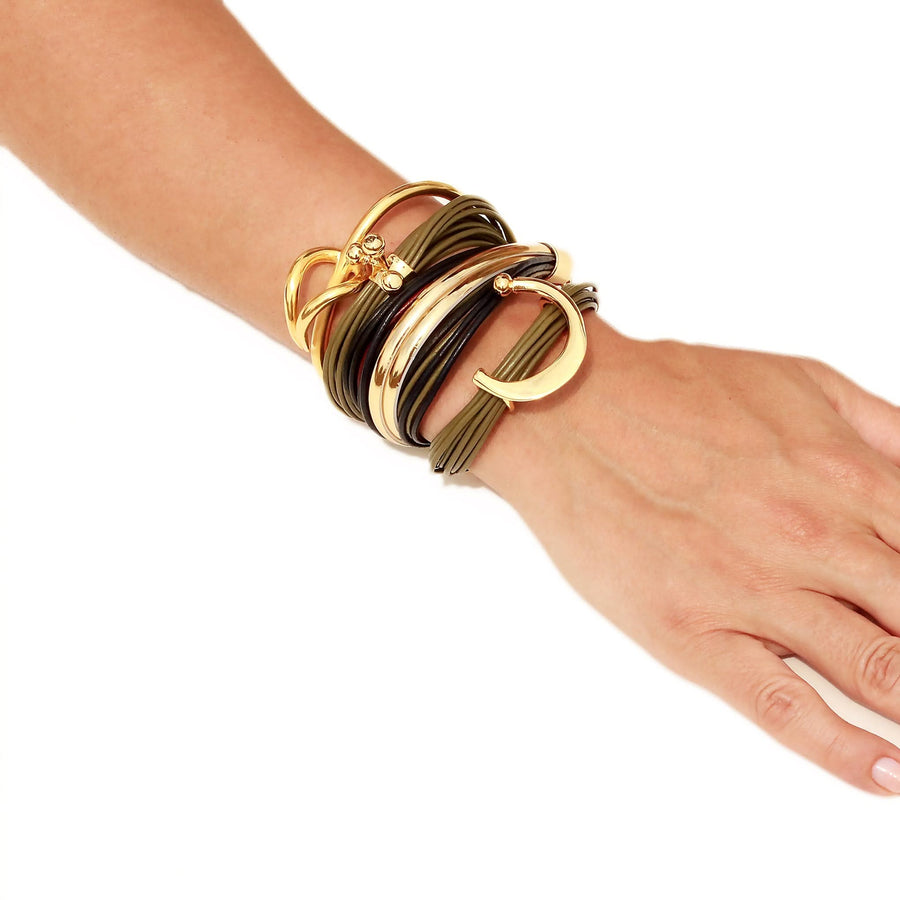 Terra Arun Bracelet In Khaki - Tohum Design