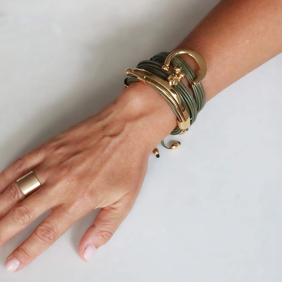 Terra Gobi Bracelet In Khaki - Tohum Design