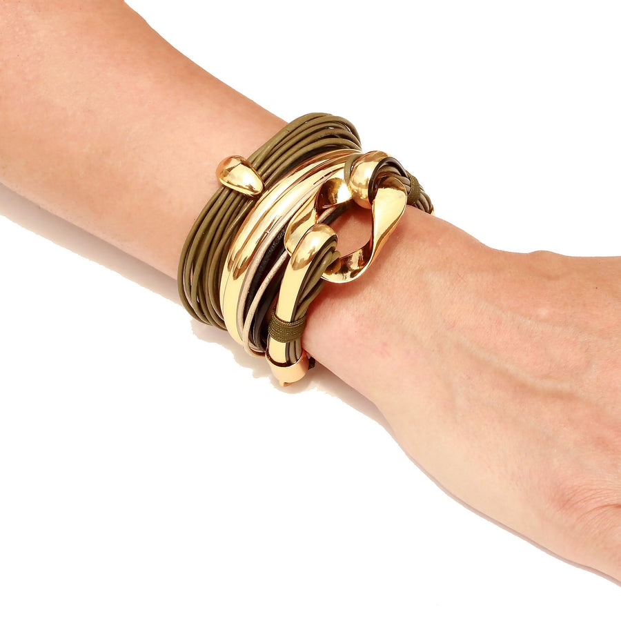 Terra Mali Bracelet In Khaki - Tohum Design