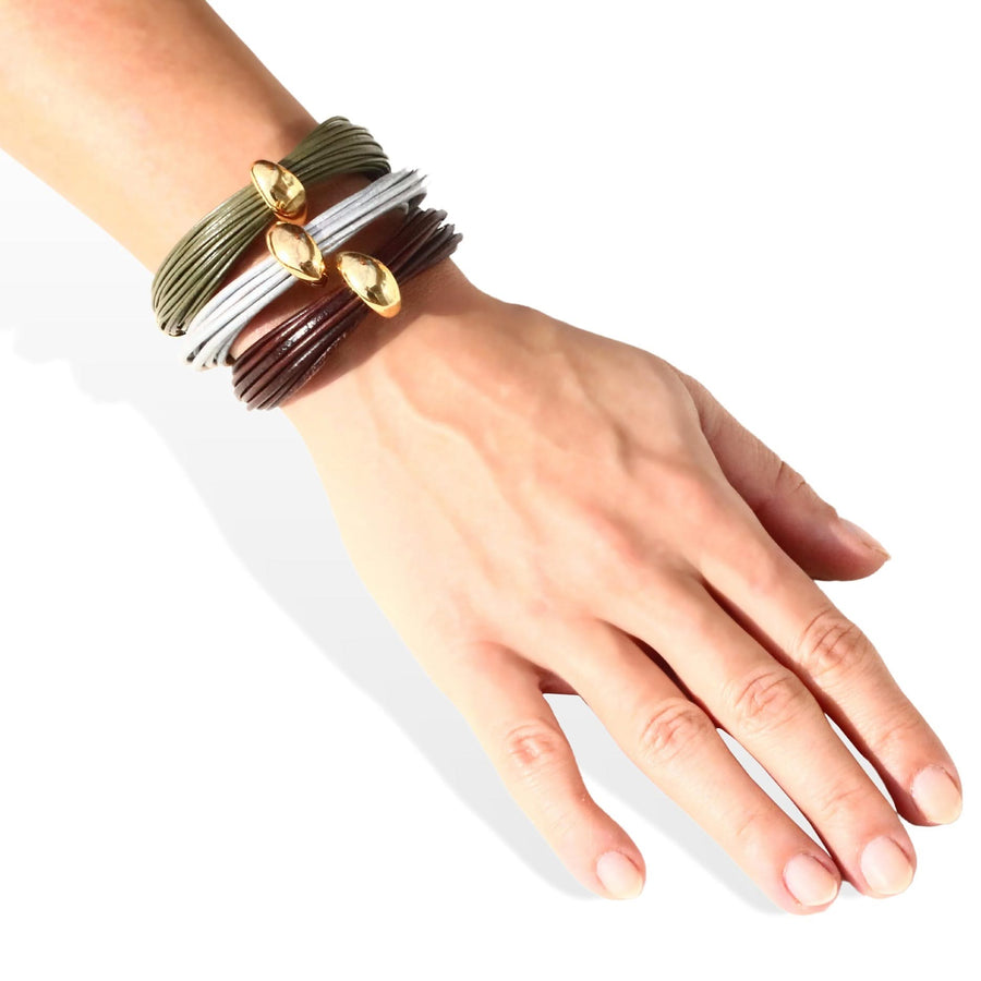 Terra Mali Bracelet In Khaki - Tohum Design