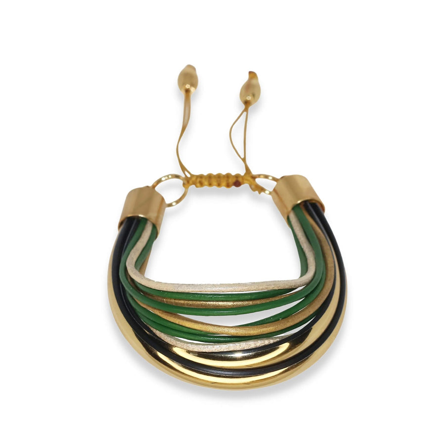 Terra Mali Bracelet Set In Green - Tohum Design