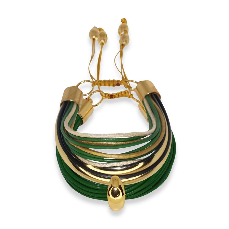 Terra Mali Bracelet Set In Green - Tohum Design