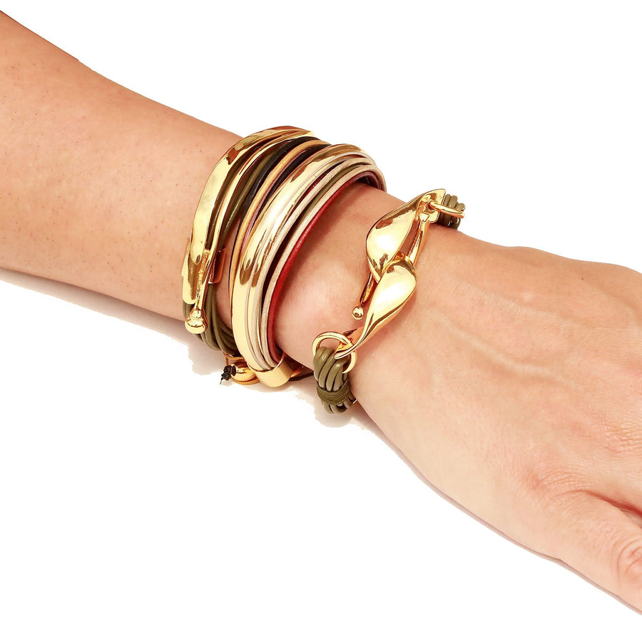 Terra Nile Bracelet In Khaki - Tohum Design