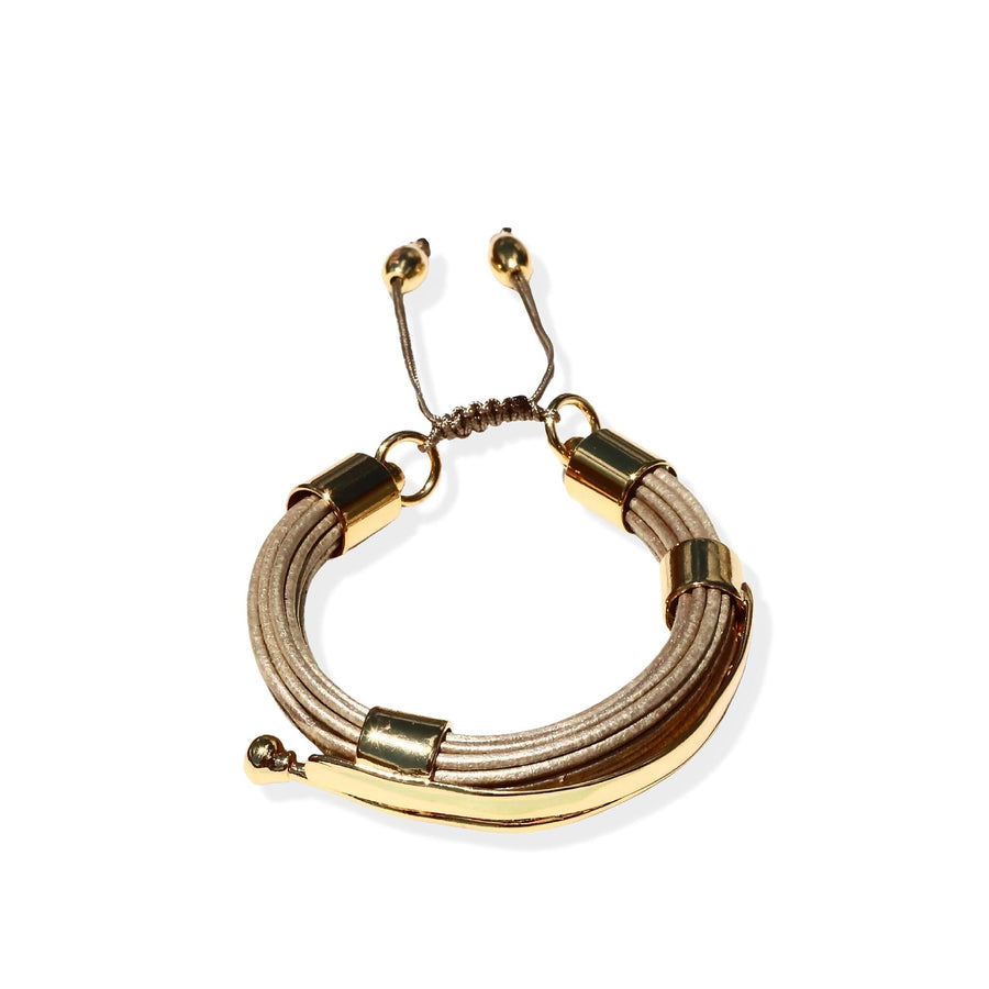 Terra Nile Bracelet In Shimmery Beige - Tohum Design