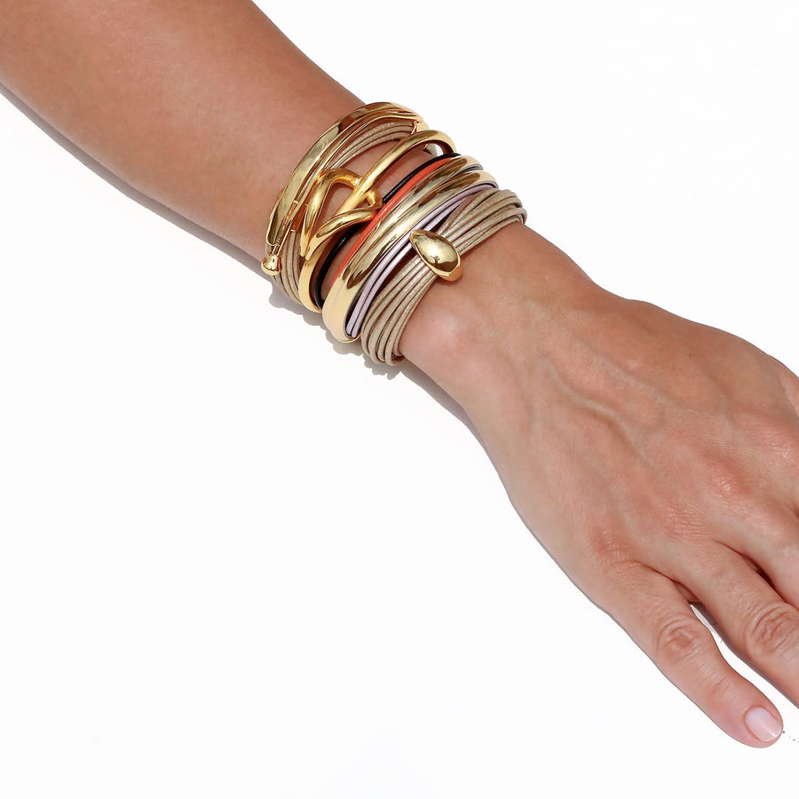 Terra Nile Bracelet In Shimmery Beige - Tohum Design