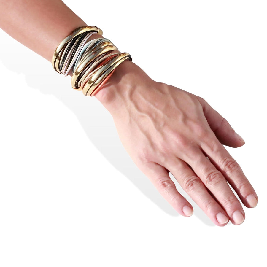 Terra Sahra Classic Bracelet Set In Gold - Tohum Design