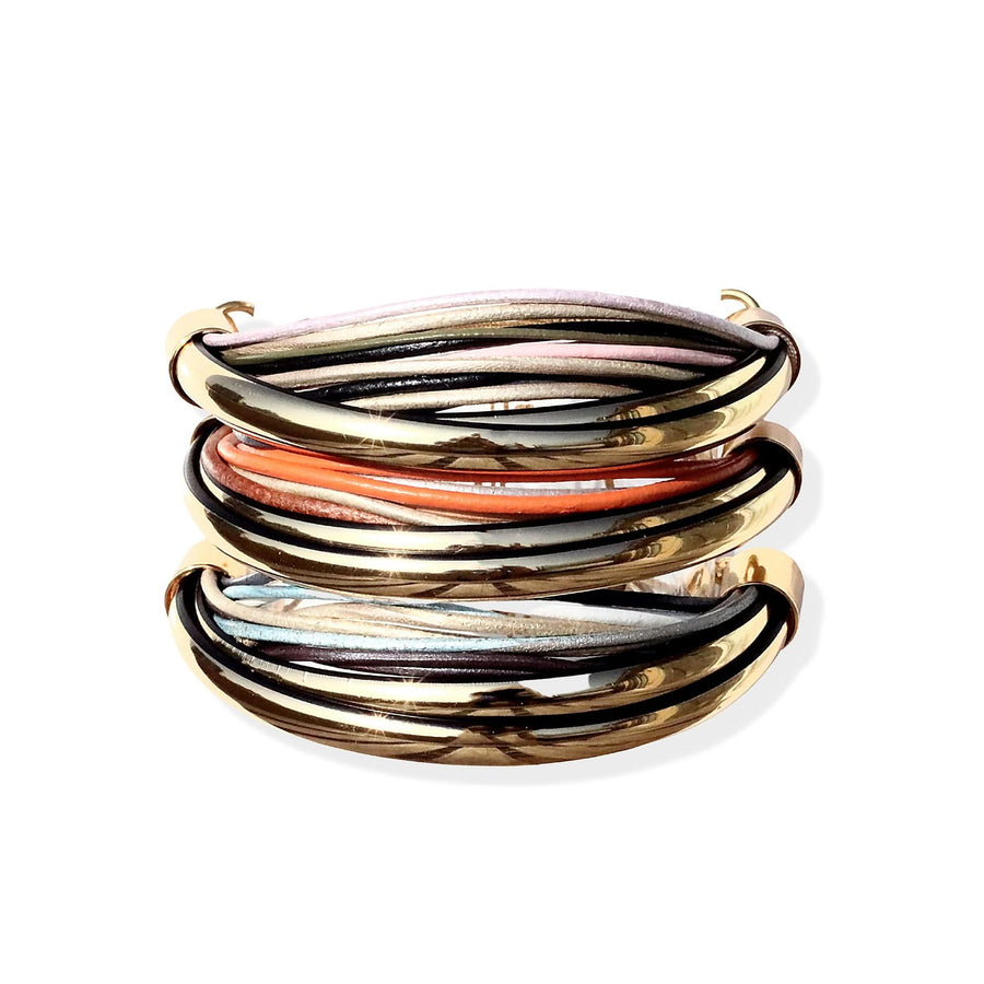 Terra Sahra Classic Bracelet Set In Gold - Tohum Design