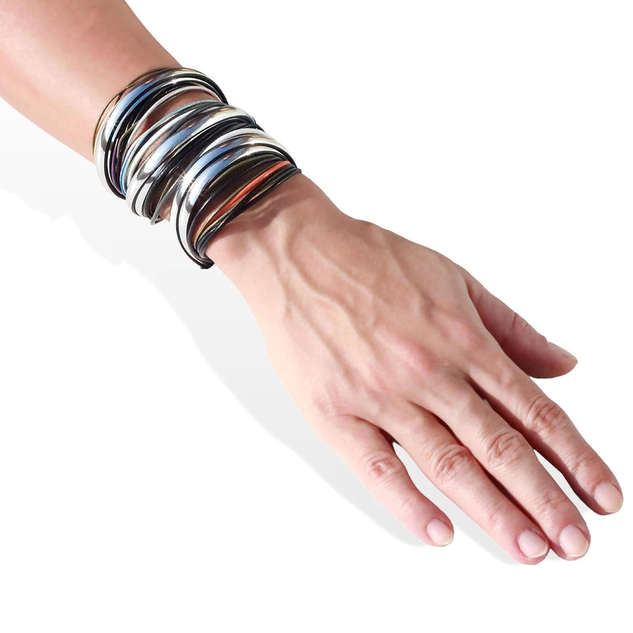 Terra Sahra Classic Bracelet Set In Silver - Tohum Design