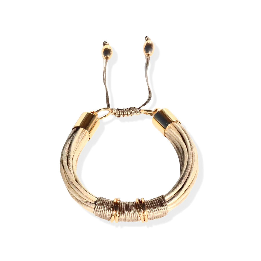Terra Tonga Bracelet In Shimmery Beige - Tohum Design