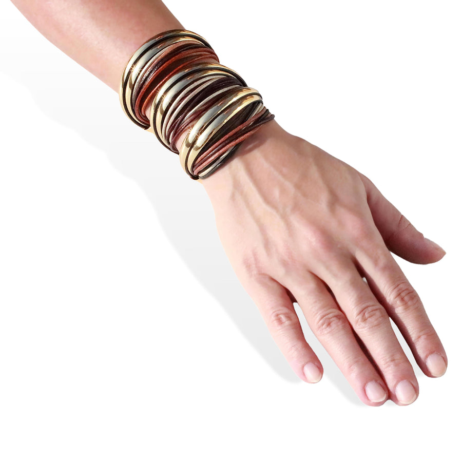 Terra Sahra Earthy Bracelet Set In Gold